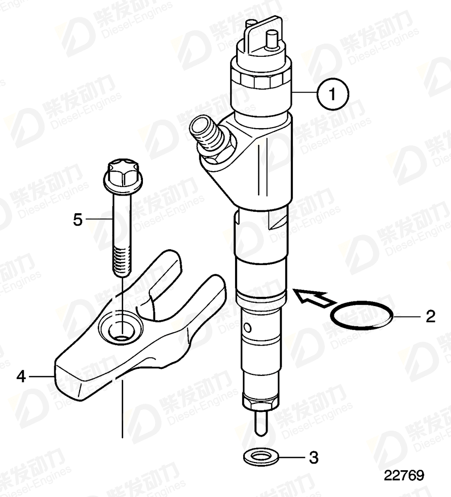 VOLVO Injector 3803977 Drawing